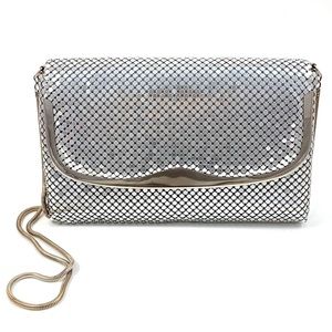 1970’s metallic silver mesh disco ball purse